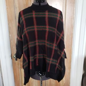 Christmas holiday Poncho style sweater